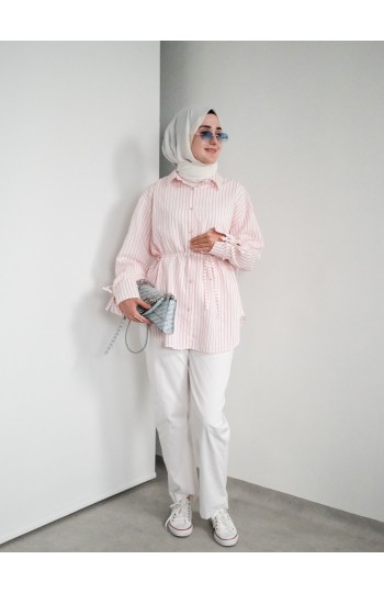 BAĞLAMA DETAYLI ,KURDALELİ GÖMLEK