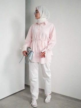 BAĞLAMA DETAYLI ,KURDALELİ GÖMLEK