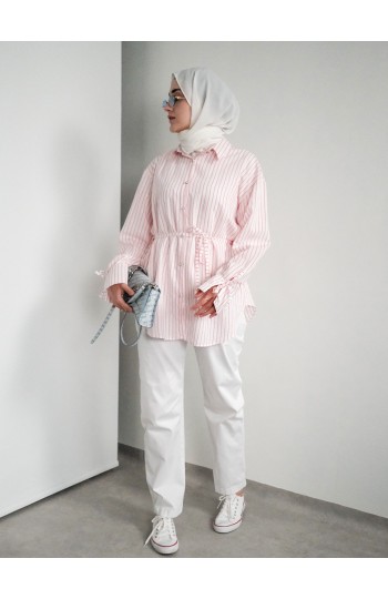 BAĞLAMA DETAYLI ,KURDALELİ GÖMLEK