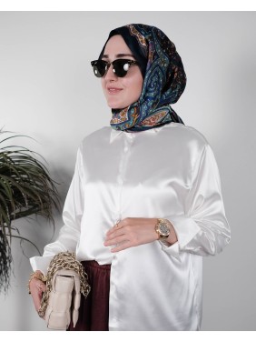 Rumi Desenli Saten Şal