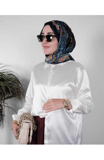 Rumi Desenli Saten Şal