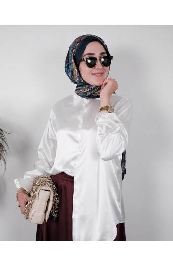 Rumi Desenli Saten Şal